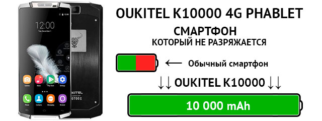 OUKITEL K10000 4G Phablet