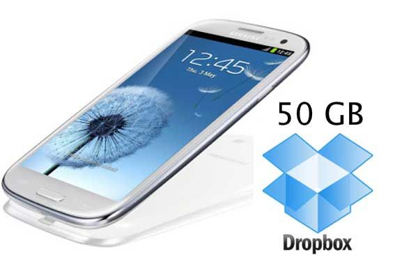 Подарок от Samsung и Dropbox - 50 GB облачного хранилища на два года