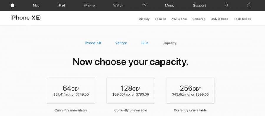 Цена Apple iPhone XR в США
