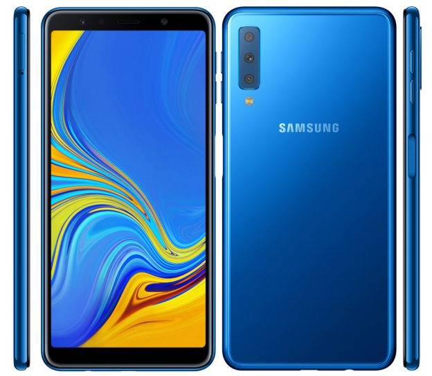 Samsung Galaxy A7 (2018) с четырех ракурсов
